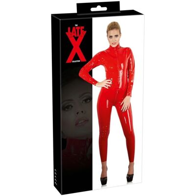Laten Catsuit Rood - Aansluitend, 50cm rits, Natuurlatex Laten Catsuit Rood - Aansluitend, 50cm rits, Natuurlatex
