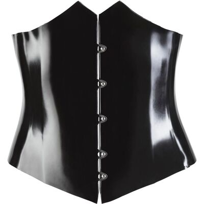 Late X - Late X Latex Waist Cincher - color: black - size: S - back_lacing - waist cincher Late X - Late X Latex Waist Cincher - color: black - size: S - back_lacing - waist cincher