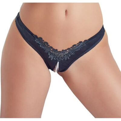 Cottelli Collection Schwarzer Perlen String - S Cottelli Collection Schwarzer Perlen String - S