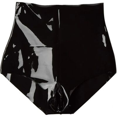Colección Látex XL - Calzoncillos de látex negros con tubo vaginal Colección Látex XL - Calzoncillos de látex negros con tubo vaginal