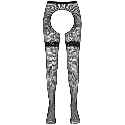 Cottelli Collection Medias de encaje negro abiertos S/M - Lencería sexy Cottelli Collection Medias de encaje negro abiertos S/M - Lencería sexy