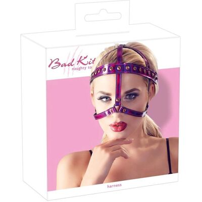 Arnés de cabeza Bad Kitty - Rosa, Violeta, Negro - Accesorio BDSM Arnés de cabeza Bad Kitty - Rosa, Violeta, Negro - Accesorio BDSM