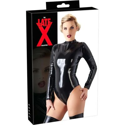 Body en latex Late X Modèle M - Noir, Manche longue, Fermeture éclair réversible Body en latex Late X Modèle M - Noir, Manche longue, Fermeture éclair réversible