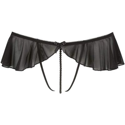Cottelli Lingerie Open String with Pearl Chain - Black Cottelli Lingerie Open String with Pearl Chain - Black