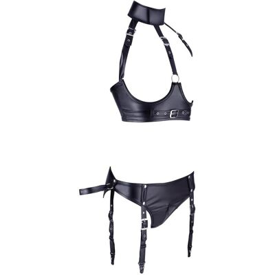 Musta Bondage Avoin Harness Alusasutus - BDSM Setti Musta Bondage Avoin Harness Alusasutus - BDSM Setti