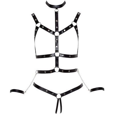 Bad Kitty Leather Bondage Body with Harness Look - L/XL - Bondage Body and Harness Set Bad Kitty Leather Bondage Body with Harness Look - L/XL - Bondage Body and Harness Set