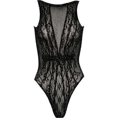 Cottelli Collection Body noir avec strass - Body Cottelli Collection Body noir avec strass - Body