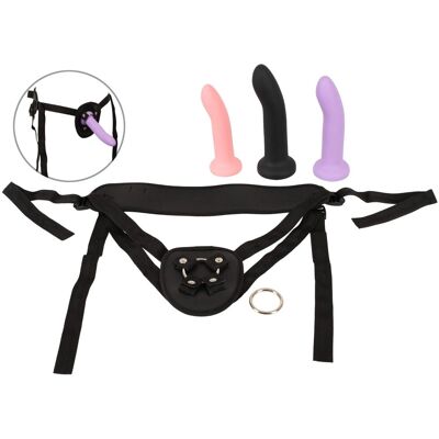 You2Toys Strap-On Set 3-Pak - Compleet strap-on kit met drie dildo's (S, M, L) - Verstelbaar harnas You2Toys Strap-On Set 3-Pak - Compleet strap-on kit met drie dildo's (S, M, L) - Verstelbaar harnas