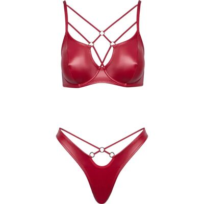 Cottelli Collection Set 85B/L - Σετ εσωρούχων σε κόκκινο με μπανέλα Cottelli Collection Set 85B/L - Σετ εσωρούχων σε κόκκινο με μπανέλα
