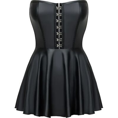 Robe Courte Modèle Cottelli - Noir, Avec Baleines, Jupe Évasée Robe Courte Modèle Cottelli - Noir, Avec Baleines, Jupe Évasée