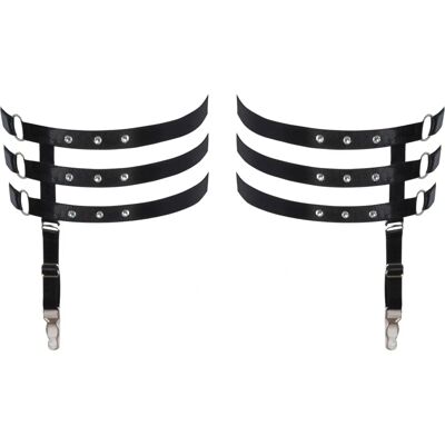 Cottelli Accessories Black Adjustable Straps Garter - Accessories Cottelli Accessories Black Adjustable Straps Garter - Accessories