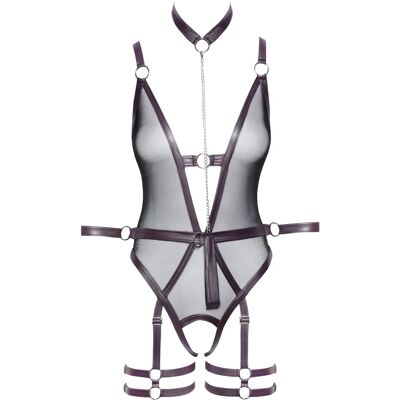 Cottelli Bondage Body - Ανοιχτό σώμα, Κολιέ και Χειροπέδες - Αποκριάτικο εσώρουχο Cottelli Bondage Body - Ανοιχτό σώμα, Κολιέ και Χειροπέδες - Αποκριάτικο εσώρουχο