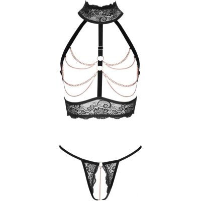 Ensemble Abierta Fina - Ouvert, Sans bonnet, Dentelle douce Ensemble Abierta Fina - Ouvert, Sans bonnet, Dentelle douce