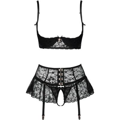 Ensemble en dentelle Abierta Fina - Rehausseur de poitrine, String ouvert Ensemble en dentelle Abierta Fina - Rehausseur de poitrine, String ouvert