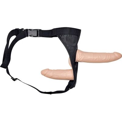 You2Toys Double Dong Strap-On - Reális dupla dildo 19cm You2Toys Double Dong Strap-On - Reális dupla dildo 19cm