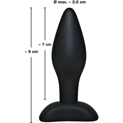 F-toys Cieco Anale in Silicone - 9cm, Nero - Anal Plug F-toys Cieco Anale in Silicone - 9cm, Nero - Anal Plug