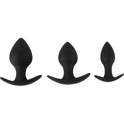 Black Velvets Svart Sammetssilikon 3-delat Anal Träningsset Black Velvets Svart Sammetssilikon 3-delat Anal Träningsset