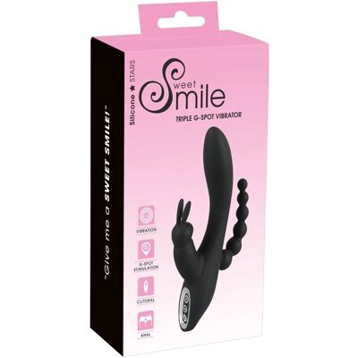 Sweet Smile Triple G-Spot Vibrator - Vattentät silikonklitorisstimulator Sweet Smile Triple G-Spot Vibrator - Vattentät silikonklitorisstimulator