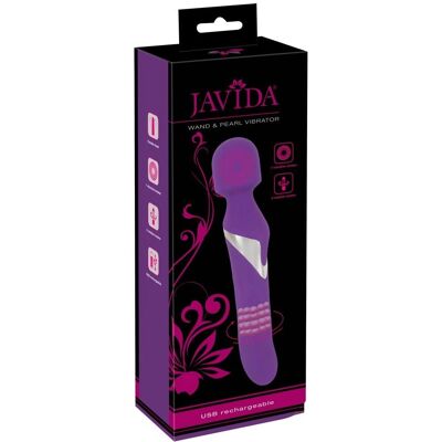 Javida Wand & Pearl Vibrator - Ladattava 2-in-1 hierova ja vibraattori Javida Wand & Pearl Vibrator - Ladattava 2-in-1 hierova ja vibraattori