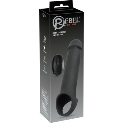 Rebel Extension de Pénis avec 10 Modes de Vibration - Noir Rebel Extension de Pénis avec 10 Modes de Vibration - Noir