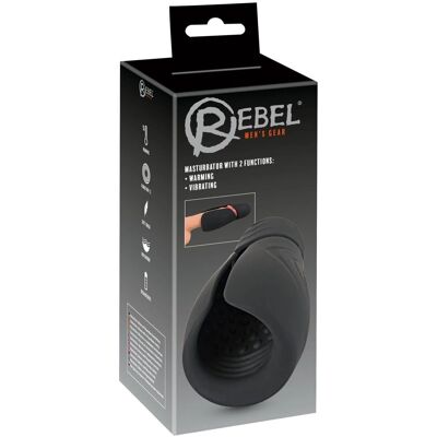 Masturbatore Rebel - 2 Funzioni, Riscaldamento & Vibrazione - Nero Masturbatore Rebel - 2 Funzioni, Riscaldamento & Vibrazione - Nero