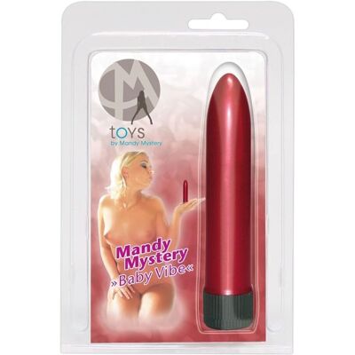 Mandy Mystery Baby Vibe - Minivibrator, 13cm, Rød Mandy Mystery Baby Vibe - Minivibrator, 13cm, Rød