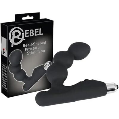 Stimulateur de prostate Rebel - Silicone, 14cm, 3 Perles - Publicité Stimulateur de prostate Rebel - Silicone, 14cm, 3 Perles - Publicité