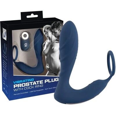 Plug anale ricaricabile con telecomando - Blu - Giocattolo anale Plug anale ricaricabile con telecomando - Blu - Giocattolo anale