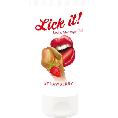 Lick it! Jordgubbs massagegel - Helkroppserotisk 50ml Lick it! Jordgubbs massagegel - Helkroppserotisk 50ml