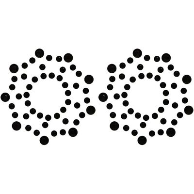 Stickers de tétons en perles noires Cottelli - Auto-adhésifs - Noir - Améliorateur de poitrine Stickers de tétons en perles noires Cottelli - Auto-adhésifs - Noir - Améliorateur de poitrine