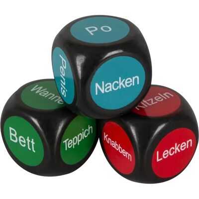 Jeu de Dés Érotiques Orion - Noir Rouge Bleu Vert Jeu de Dés Érotiques Orion - Noir Rouge Bleu Vert