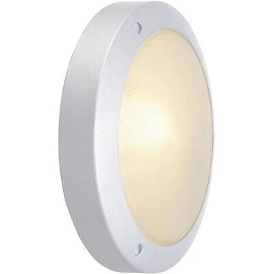 SLV Außenleuchte BULAN Grau Silber Satin Glas E14 IP44 SLV Außenleuchte BULAN Grau Silber Satin Glas E14 IP44