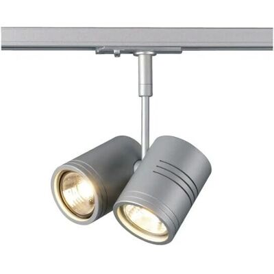 SLV BIMA Skinne-spot - Justerbar, 2x GU10 - Sølvgrå - Loftbelysning SLV BIMA Skinne-spot - Justerbar, 2x GU10 - Sølvgrå - Loftbelysning