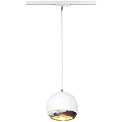 SLV Light Eye Pendelleuchte Weiß/Chrom 1-Phasen-Hochvoltschiene - Pendellampe SLV Light Eye Pendelleuchte Weiß/Chrom 1-Phasen-Hochvoltschiene - Pendellampe
