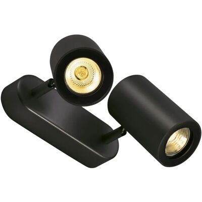 SLV Enola B Doppel Wand- & Deckenleuchte - 2xGU10, Schwarz, 50W SLV Enola B Doppel Wand- & Deckenleuchte - 2xGU10, Schwarz, 50W