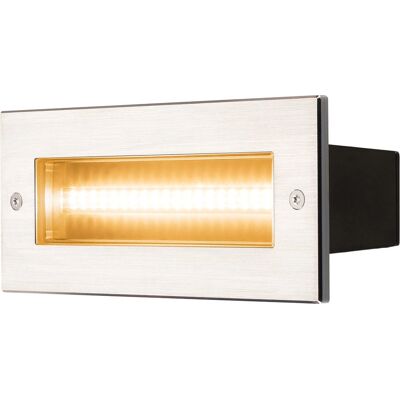 SLV BRICK Wandleuchte - IP65, LED 9,5W, 950lm, 3000K, Silber SLV BRICK Wandleuchte - IP65, LED 9,5W, 950lm, 3000K, Silber