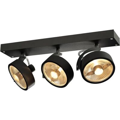 SLV KALU - Plafonnier noir ajustable - 3x GU10, 75W max - Publicité SLV KALU - Plafonnier noir ajustable - 3x GU10, 75W max - Publicité