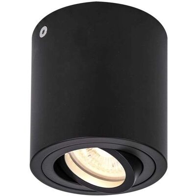 Czarna Okrągła Lampa Sufitowa SLV - LED GU10 10W - Nowoczesny Wnętrze Czarna Okrągła Lampa Sufitowa SLV - LED GU10 10W - Nowoczesny Wnętrze