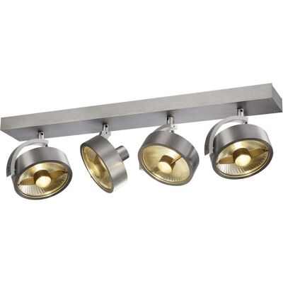 SLV KALU Wand- und Deckenleuchte - gebürstetes Aluminium, 4x75W, GU10, IP20 SLV KALU Wand- und Deckenleuchte - gebürstetes Aluminium, 4x75W, GU10, IP20