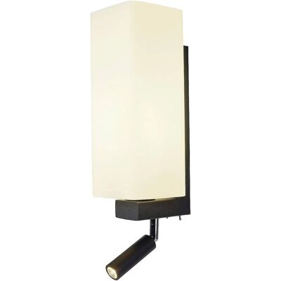 SLV SLV QUADRASS SPOT Wandleuchte mit LED-Leseleuchte - Schwarz SLV SLV QUADRASS SPOT Wandleuchte mit LED-Leseleuchte - Schwarz