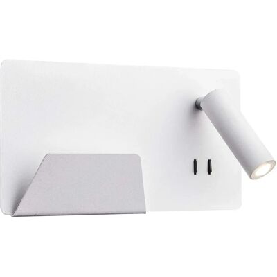 SLV SOMNILA SPOT - LED Wandleuchte mit USB - Weiß, 3000K, 13W SLV SOMNILA SPOT - LED Wandleuchte mit USB - Weiß, 3000K, 13W