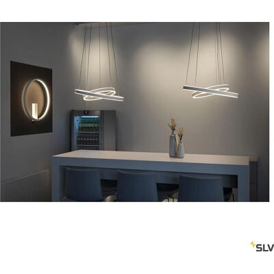 SLV Weiß Doppel LED Pendelleuchte - Phasenauf/abschnitt - Modernes Design SLV Weiß Doppel LED Pendelleuchte - Phasenauf/abschnitt - Modernes Design
