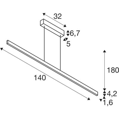 SLV Große Weiße Linear 140 Phasen Pendelleuchte - Pendellampe SLV Große Weiße Linear 140 Phasen Pendelleuchte - Pendellampe