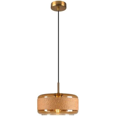 SLV PANTILO ROPE 27 Suspension - Verre, 250cm, E27, 15W, Or SLV PANTILO ROPE 27 Suspension - Verre, 250cm, E27, 15W, Or
