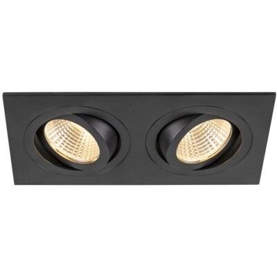SLV New Tria 155 Loftlampe - Firkantet, 2700K, Dæmpbar, 38°, Sort SLV New Tria 155 Loftlampe - Firkantet, 2700K, Dæmpbar, 38°, Sort