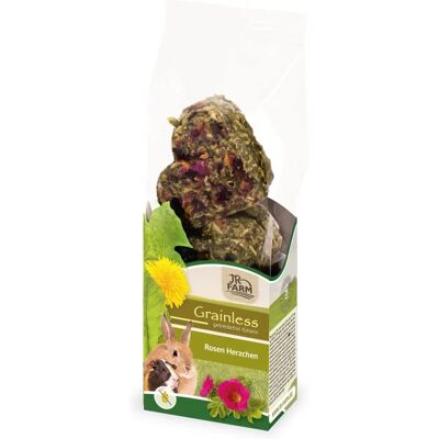 Jr Farm JR Graanvrije Hartjes - Rozenbloemen - 105g - Diervoeder Jr Farm JR Graanvrije Hartjes - Rozenbloemen - 105g - Diervoeder