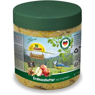 JR FARM - Peanut Pot - 31% peanuts - pommes 10% - Nourriture pour oiseaux JR FARM - Peanut Pot - 31% peanuts - pommes 10% - Nourriture pour oiseaux