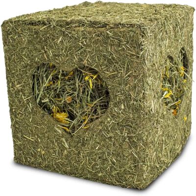 JR Farm Siano Kostka z Kwiatami - 450g dla małych zwierząt JR Farm Siano Kostka z Kwiatami - 450g dla małych zwierząt