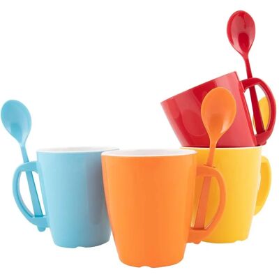 Gimex Regenboog Mok met Lepel - Mok met Lepel Gimex Regenboog Mok met Lepel - Mok met Lepel