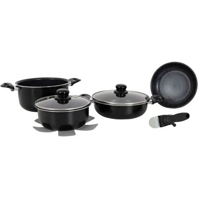 Gimex Black Line Kookpotset - 7-delig Gimex Black Line Kookpotset - 7-delig
